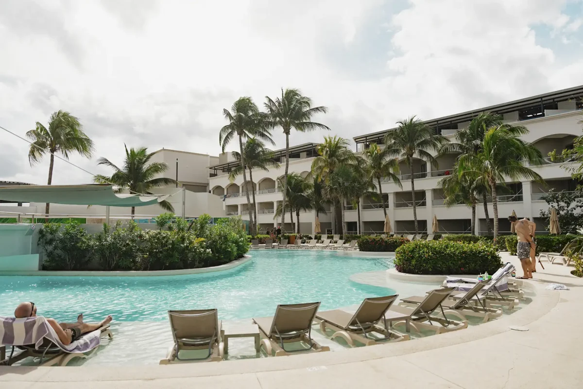 A photo of one of the Hard Rock's pools.
