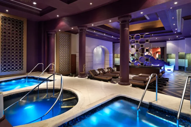 Hydrotherapy area of the Hard Rock spa.