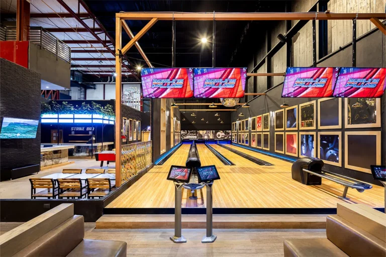 A bowling alley.
